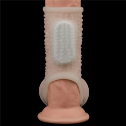 LoveToy Knights Ring Gaine de pénis Vibrante avec Ballstretcher Knights Ring Best Drip 10cm